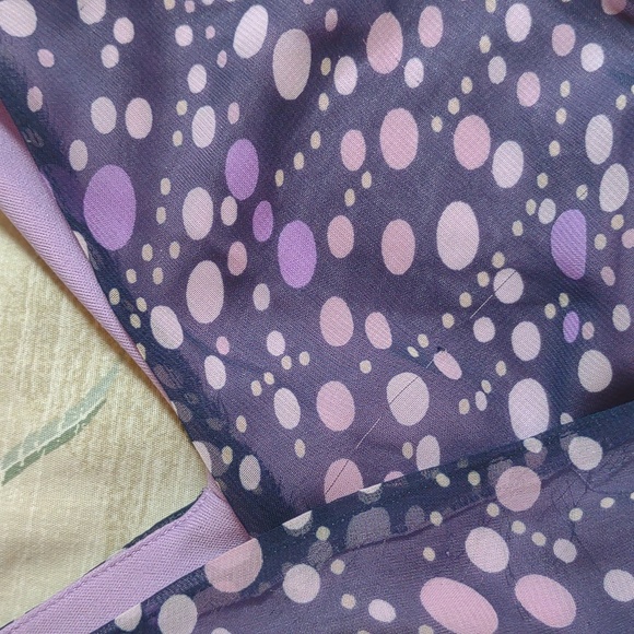 💜 3/$20 Gorgeous Purple Dots Handkerchief Dress - Picture 6 of 8